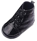 (コ-ランド) Co-land ベビースニーカー 赤ちゃんシューズ ファーストシューズ　PU 新生児靴 女の子 男の子 純色 男女児 フォーマル 出産祝い ブラック 13