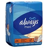 Always Maxi Overnight With Flexi-wings, 28-Count Packages (Pack of 6)