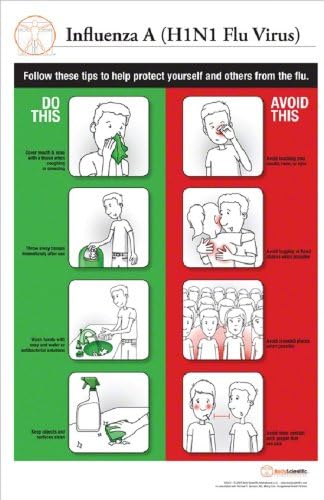 11x17 Post-It Disease Poster - Tips for Preventing the Flu
