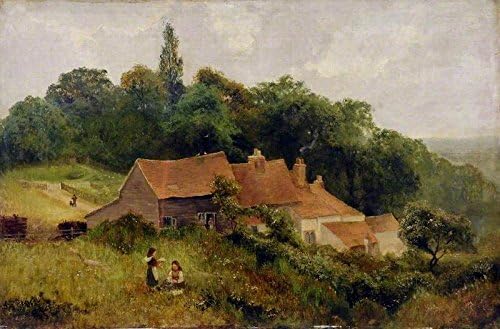 Modern 100% Hand Painted Wall Oil Paintings For Wall And Home Decorations Unframe And Unstretch,Landscape with Cottages,20x30 inch