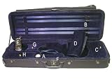 ViolinSmart Oblong Violin Case 4/4 Full Size (Blue)