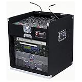 Odyssey CXG908 Carpeted Combo Rack With Recessed Hardware: 9u Top, 8u Bottom