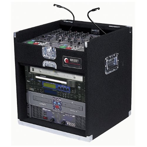 Odyssey CXG908 Carpeted Combo Rack With Recessed Hardware: 9u Top, 8u Bottom
