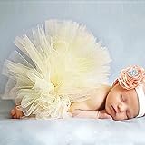 新生児 0-12 ヶ月乳児の女の子花帽子と Pettiskirt スカート写真を支えるドレス