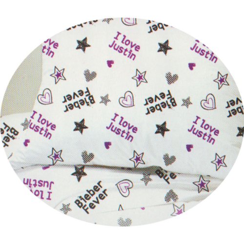 Twin I Love Justin Bieber Fever Purple Black Sheet Set Girls Kids Teens