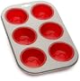 Kaiser Bakeware FlexoBelle 6-Cup Muffin Pan with Silicone Cups