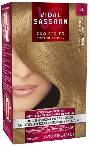 Vidal Sassoon Pro Series Hair Color, 8G Medium Golden Blonde, 1 Kit by Vidal Sassoon