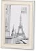 Enamel Cream Silver Metallic Trimmed Picture Frame 5x7