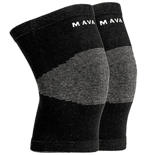 Mava Sports Knee Support for Arthritis - Pain Relief for Weightlifting, Fitness, Training - Patella Guard, Black M