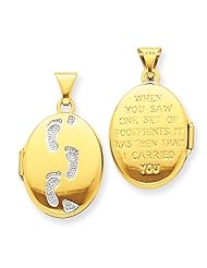 14k Footprints Locket