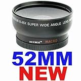 Neewer 0.45x 52mm Wide Angle Lens with Macro for for Nikon D90, D300, D300s, D3, D3x, D5000, D3100, D3000, D80, D100, D200, D40, D40x, D50, D60, D70, D700, D7000, 18-55mm f/3.5-5.6G ED II AF-S DX