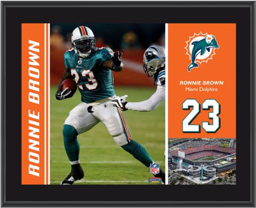 Mounted Memories Miami Dolphins Ronnie Brown 10.5 x 13 Sublimated Plaque