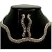 Acosta Jewellery - Topaz Swarovski Crystal Wave - Diamante Choker Necklace & Earring Set
