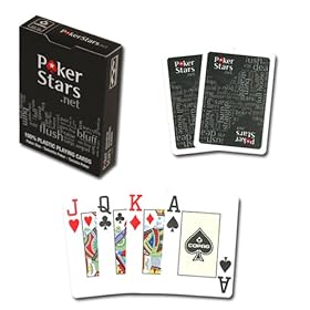  Copag PokerStars Poker Size Jumbo Index Plastic Playing Cards (Black)