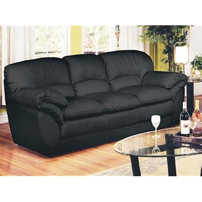 Black leather couch