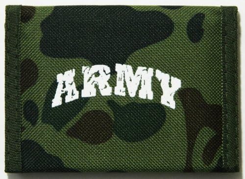 United States Army Green Camo Nylon Wallet Tri Fold
