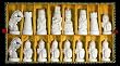 Handmade Black & White Chinese Imperial Court Bone Chess Set