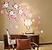 Plum Blossom Flowers Butterfly Wall Decal Home Sticker (DESIGN 1, 1)