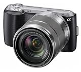 SONY NEX-C3K – black + 18-55 mm Lens + SFW50 Battery + SLM-C200 semi-rigid protective case – black + SF8N4 8 GB SDHC Media Card . Picture