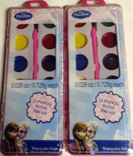 Disney Frozen 12 Paints with Brush, (2)-Pack