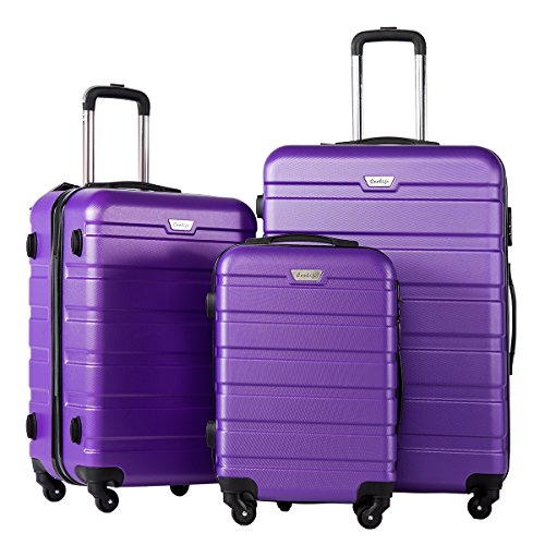 Coolife Luggage 3 Piece Set Suitcase 