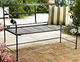 Black Metal Garden Bench By Collections Etc
