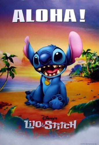 Lilo & Stitch Aloha POSTER 23.5 x 34 Disney Hawaii characters (sent FROM USA in PVC pipe)
