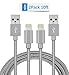 iPhone Lightning Cable Tavastar 2pack 10ft Nylon Braided High Speed lightning Cablefor iPhone 7 7 Plus 6s 6s Plus 6 6 Plus 5s 5c 5, iPad Pro Air iPad mini, iPod touch 5th 6th nano 7th (gray)