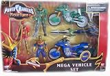 Power Rangers Mystic Force Mega Vehicle Set with Solaris Knight, Red Ranger, & Green Ranger Action Figure Set
