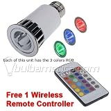Color Changing LED Light Bulb and Remote