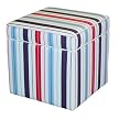 Kids' Storage Ottoman - Red/ Blue Stripe
