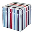 Kids' Storage Ottoman - Red/ Blue Stripe
