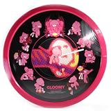 Gloomy Bear Wall Clock - Black & Pink Clock-Face (12.5