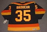 RICHARD BRODEUR Vancouver Canucks 1986 CCM Vintage Throwback Away NHL Hockey Jersey
