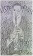 Buster Bailey, Original 1968 Charoal Drawing By Carmel Artist Victor Di Gesu (1914-1988) - Framed Artwork