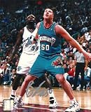 BRYANT REEVES,BIG COUNTRY,MEMPHIS GRIZZLIES,VANCOUVER GRIZZLIES,OKLAHOMA STATE,OSU,SIGNED,AUTOGRAPHED,8X10,PHOTO,COA,RARE HARD TO FIND PHOTO