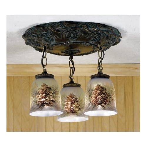 17W Painted Pinecone Flushmount