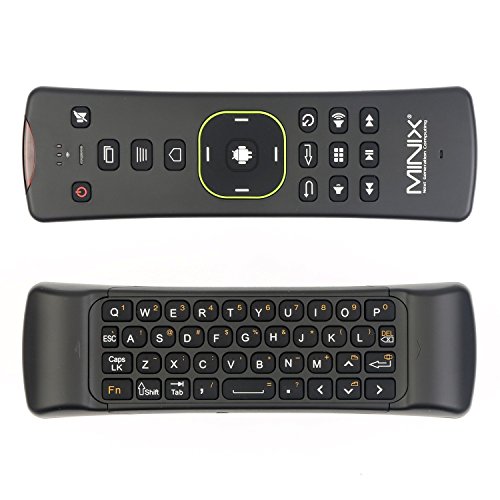 MINIX NEO A2 Lite 2.4GHz Wireless QWERTY Keyboard Wireless Mouse TV BOX Remote Control For MINIX NEO Series TV BOX /HTPC /Amazon Fire TV/Samsung TV /Android TV Box /PC Media player /Gyroscope Games(On MINIX NEO) [By Authorized Dealer Also Popular]