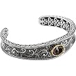 Sterling Silver and 14K Yellow Gold Amethyst Bracelet