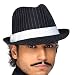 Mafia Al Capone Hut Gangster schwarz mit STREIFEN