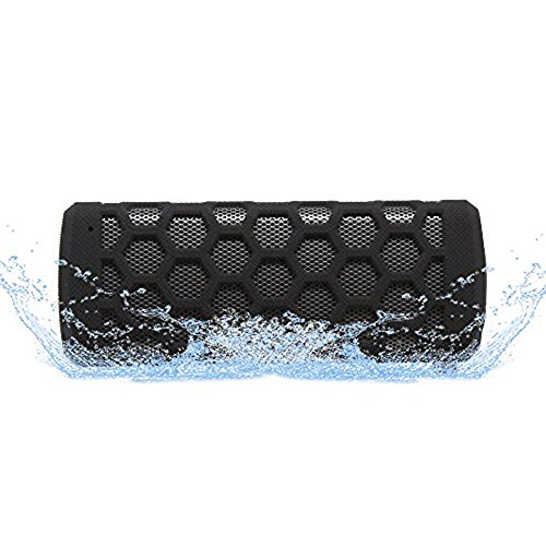 SINOBAND S400S Waterproof Power Bank Bluetooth Speaker with Microphone, Portable Outdoor Wireless Stereo Speaker with Upgraded 10 Watt NdFeB Drivers Deliver Superior Acoustic Feast, Bluetooth CSR 4.0 with NFC Function Compatible with Your Cellphone, Tablets, Pads, and All Other Bluetooth-enabled Devices, New Upgraded Powerful 7000mAh Polymer Li-ion Battery, 3.5mm Aux-in for Your Mp3 Player, Computer, Etc. With FREE Quality Custom Made Pouch Carry Case