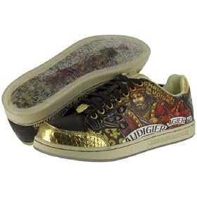 CHRISTIAN AUDIGIER Stact Ed Hardy Mens Shoes Sneakers King Crown Chocolate Brown