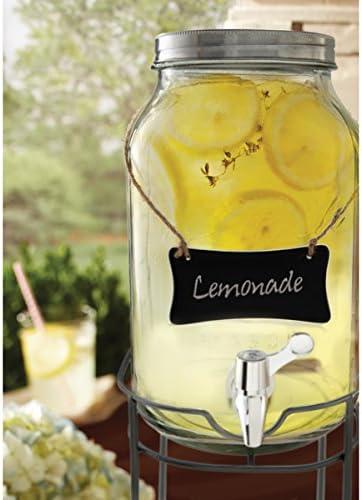 Order Home Collection Glass Mason Jar Drink Dispenser & Base