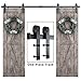 8ft Heavy Duty Double Door Sliding Barn Door Hardware Kit -Smoothly and Quietly -Simple and Easy to Install -Includes Step-by-Step Installation Instruction - Fit 24" Wide Door Panel (J Shape)