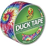 Duck Brand 283268 Printed Duct Tape, Love Tie Dye, 1.88 Inches x 10 Yards, Single Roll