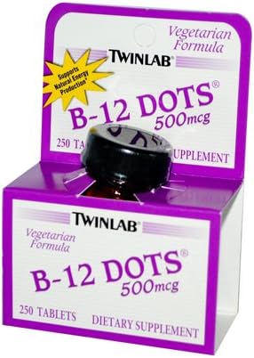 New - Twinlab B-12 Sublingual Dots - 500 mcg - 250 Tablets