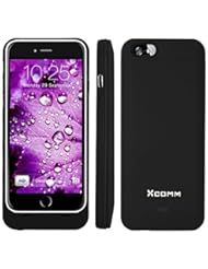 Wireless: Iphone 6 Battery Case, [Apple MFi Certified] Xcomm iphone 6 iPhone 6 Ultra Slim Battery Case(4.7 Inches) Fit with Any Version of iPhone 6, 18 month warranty, 3200mAh External Rechargeable Portable Charger Protective iPhone 6, / iPhone 6 Charging Case Extended iPhone Charger Backup Power Bank/ Battery Pack Cover Case Fit with Any Version of Apple iPhone 6/ iPhone 6 power case/ iPhone 6 Charge Case/iPhone 6 Battery Pack/iPhone 6 Charge Cover/iPhone 6 Battery Charge/ iPhone 6 USB Juice Bank(Black) - XCOMM