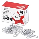 5 Star Paperclips Metal Large 33mm Plain [Pack of 100]