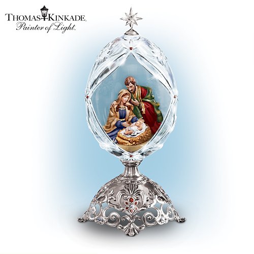 The Holy Family Collectible Nativity Crystal Musical Egg: Unique Christian Gift by Ardleigh Elliott