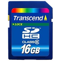 Transcend 16 GB Class 6 SDHC Flash Memory Card TS16GSDHC6